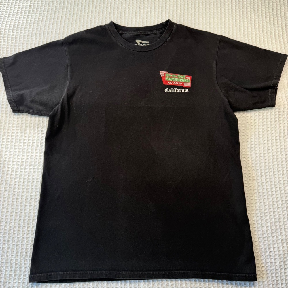 In-N-Out Burger California Muscle Car Graphic T-Shirt Black Mens Medium USA Made